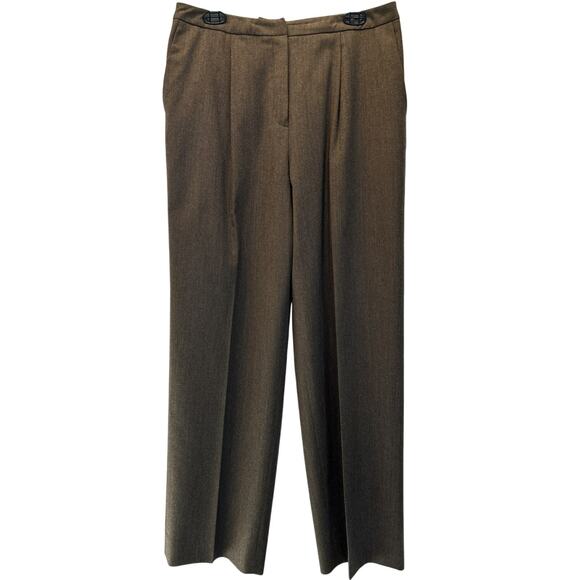 Talbots Women’s 12 Wool Dress Pants Wide Leg Lined Career Country Club Cleaned - Picture 1 of 14